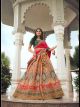 Orange silk lehenga choli for wedding