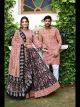 Peach Lehenga and Kurta Matching Dress For Couple