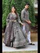 Dark Grey Bagru Printed Lehenga and Kurta Matching Couple Combo Dresses