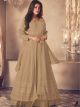 Beige Georgette semi-stitched Indo-Western Dress