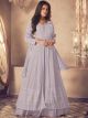 Purple Georgette semi-stitched Indo-Western Dress