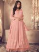 Pink Georgette semi-stitched Indo-Western Dress