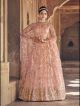 Peach Net Partywear Lehenga