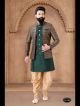 Green Silk Semi Indo-western