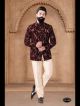 Maroon Velvet Jodhpuri Suit