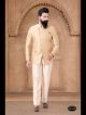 Gold Jacquard Jodhpuri Suit