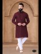 Maroon Georgette Kurta Set