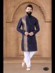 Blue Silk Kurta Set