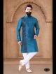 Blue Silk Kurta Set