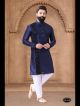 Blue Silk Kurta Set