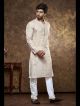 Cream Poly Cotton Kurta Pajama