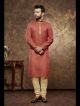 Red Poly Cotton Kurta Pajama