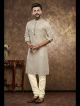 Grey Poly Cotton Kurta Pajama