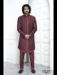 Maroon designer nawabi indo western sherwani