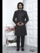 Black designer nawabi indo western sherwani