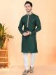 Green Silk Kurta Set