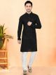 Black Rayon Kurta Set