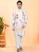 White Cotton Rayon Kurta Set