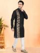 Black Silk Kurta Set