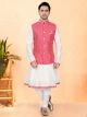 Cream Cotton Silk Kurta Jacket Set