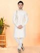 Cream Cotton Silk Kurta Set
