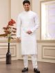 Off White Straight Kurta Pajama