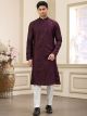 Wine Straight Kurta Pajama