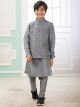 Dark Grey 3 Pcs Jacket Set For Boy