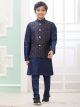Blue 3 Pcs Jacket Set For Boy