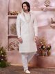 Cream New Style Sherwani For Men
