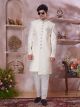 Cream New Style Sherwani For Men