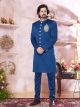 Blue New Style Sherwani For Men