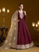 Maroon Chanderi Buti Gown