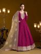 Magenta Chanderi Buti Gown