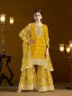 Mustard Floral Printed Sharara