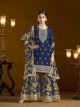 Blue Floral Printed Sharara
