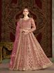 Peach Net Wedding Gown