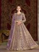 Purple Net Wedding Gown