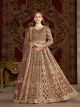 Brown Net Wedding Gown