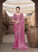 Pink Gradient Satin Silk Saree
