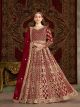 Red Net Wedding Gown
