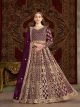 Purple Net Wedding Gown