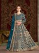 Blue Net Wedding Gown