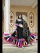 Black Viscose Rayon Garba Lehenga