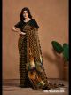 Mustard Black and Multi Ready To Wear Saree With Stitched Blouse