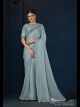 Baby Blue Fancy Designer Saree