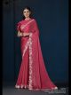Carrot Red Fancy Designer Saree