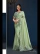 Pista Green Fancy Designer Saree