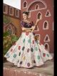 White Navratri Crop Top with Jacket