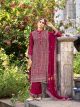 Maroon Glory Silk Pant Style Suit